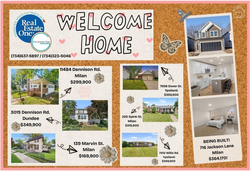 homes for sale, listing agents, michigan realtors, michigan real estate, new construction, find a new home, first time home buyer, milan homes for sale, dundee homes for sale, ypsilanti homes for sale